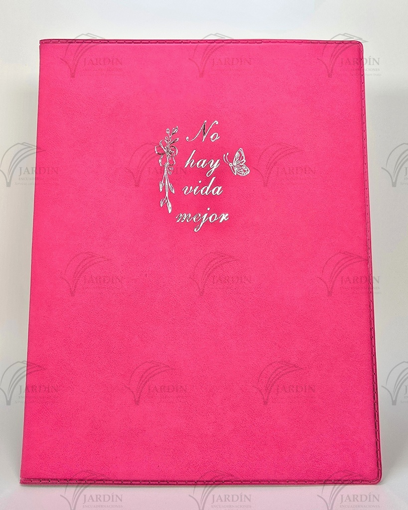 CARPETA FLEXIBLE GRABADO NO HAY VIDA MEJOR C/FLOR CALIFORNIA