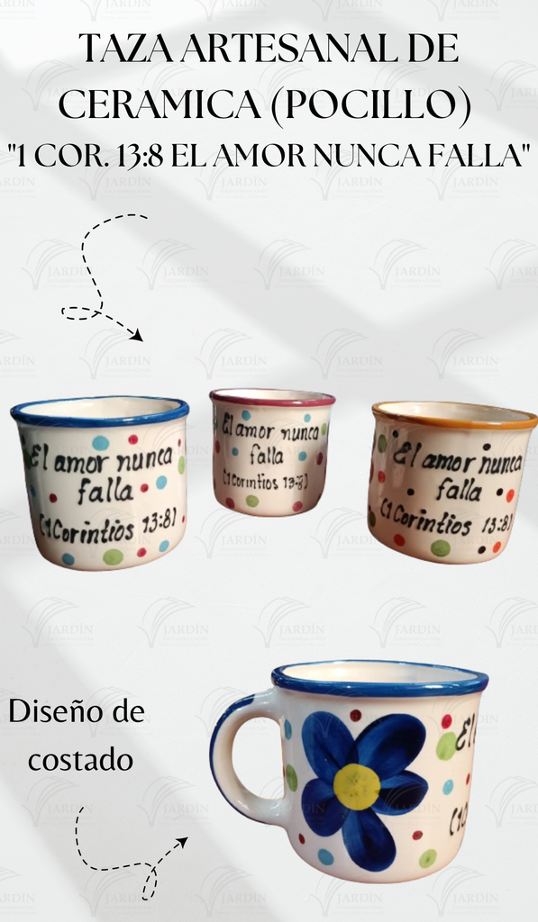 TAZA ARTESANAL DE CERAMICA (POCILLO)