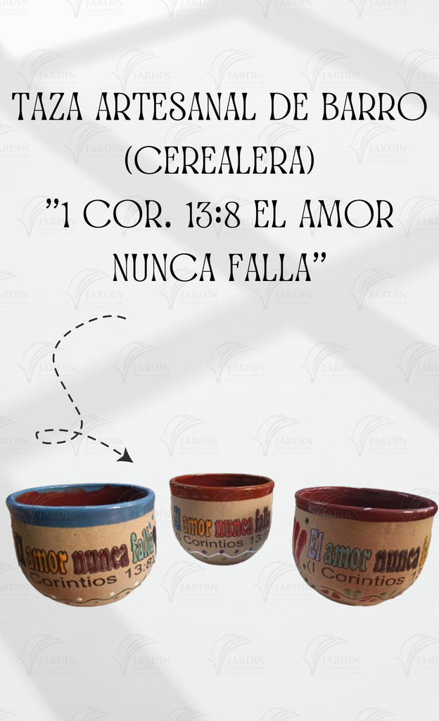 TAZA ARTESANAL DE BARRO (CEREALERA)