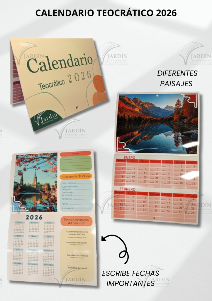 CALENDARIO TEOCRÁTICO 2026