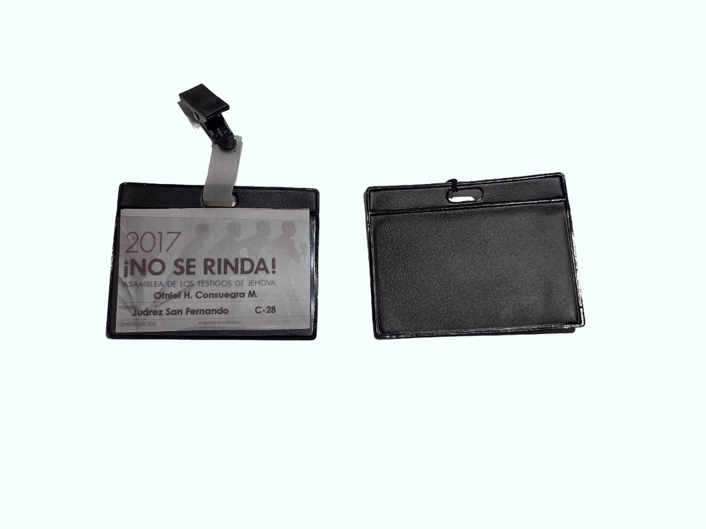 PORTA GAFET HORIZ. NEGRO C/SELLADO C/CAIMÁN