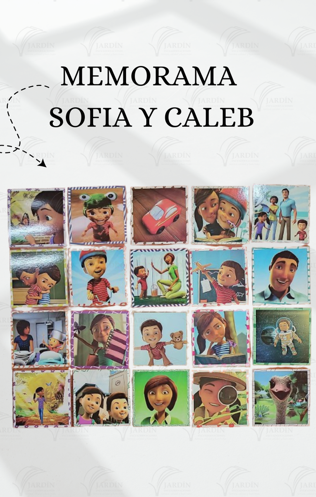 MEMORAMA SOFÍA Y CALEB (40 TARJETAS, 20 PERSONAJES)