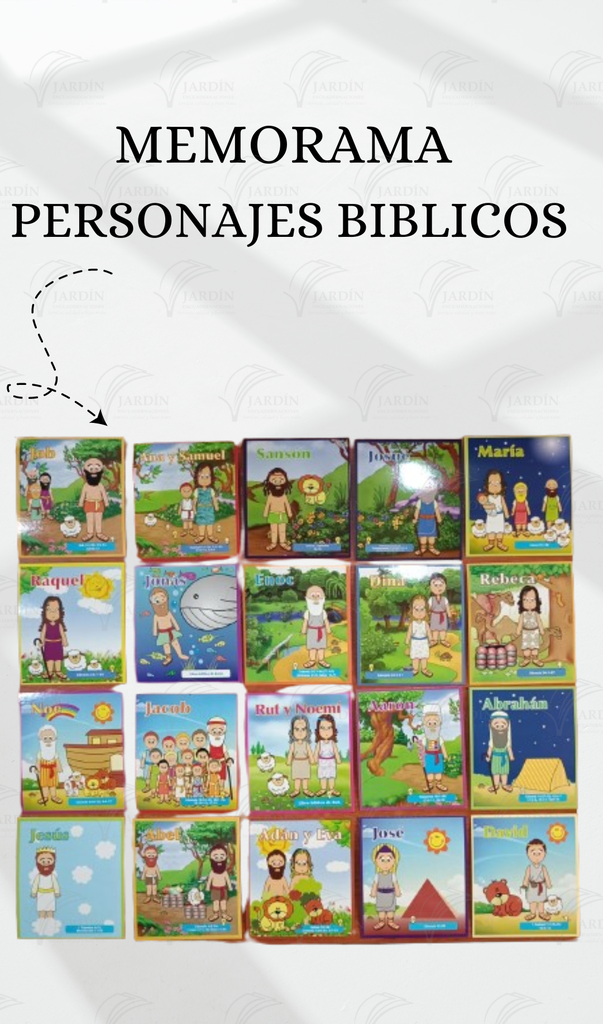 MEMORAMA PERSONAJES BÍBLICOS (40 TARJETAS, 20 PERSONAJES)