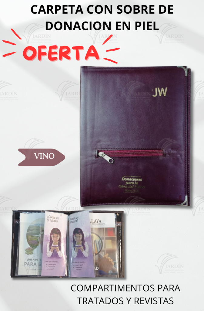 CARPETA CON SOBRE DE DONACIÓN EN PIEL