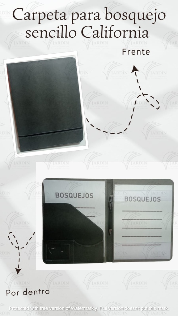 CARPETA BOSQUEJO C/TIRA Y TARJETERO
