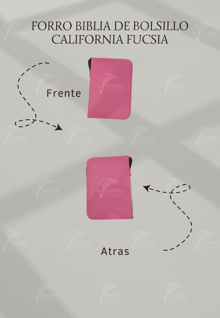 FORRO BIBLIA DE BOLSILLO C/CIERRE DE CAJA RELIEVE CALIFORNIA