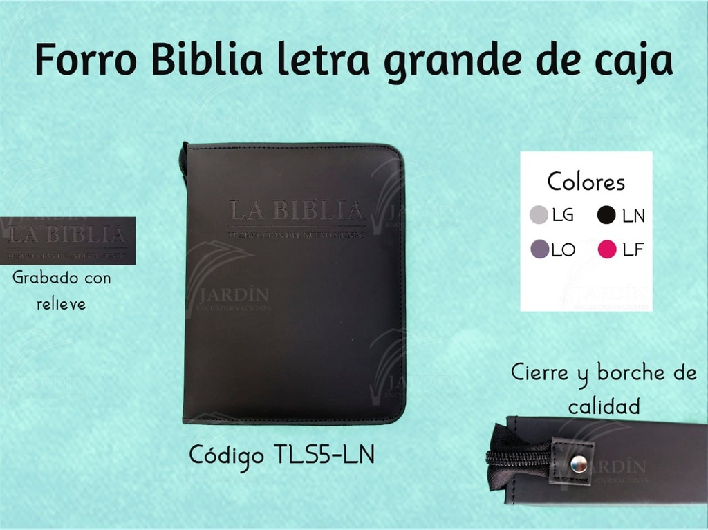 FORRO BIBLIA GRANDE C/CIERRE DE CAJA RELIEVE CALIFORNIA