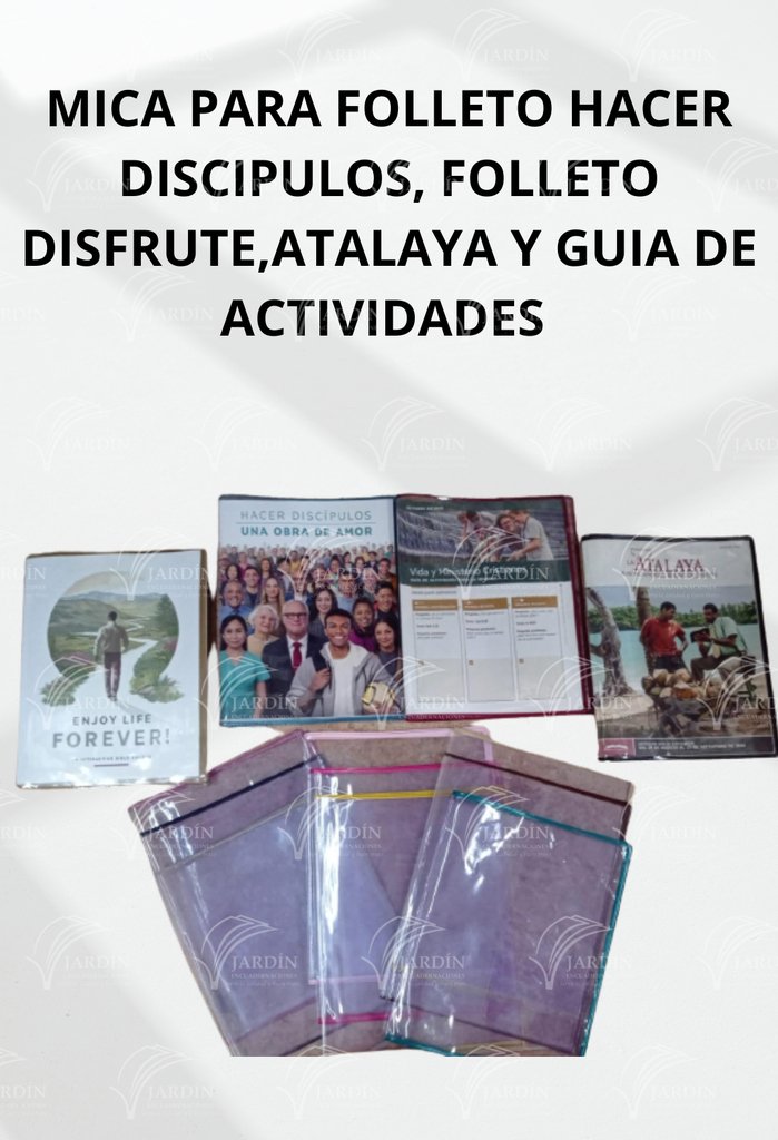 MICA VARIOS (FOLLETO HACER DISCIPULOS, FOLLETO DISFRUTE, ATALAYA, GUIA DE ACTIVIDADES) TRANSPARENTE
