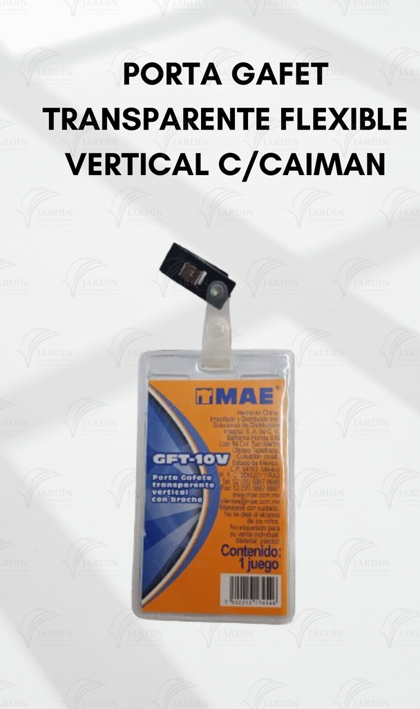 PORTA GAFET TRANSPARENTE FLEXIBLE