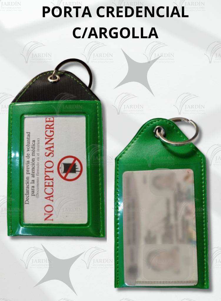 PORTA CREDENCIAL C/ARGOLLA - SINTÉTICO