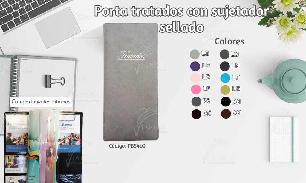 PORTA TRATADOS C/SUJETADOR SELLADO C/MICAS CALIFORNIA