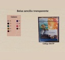 BOLSA SENCILLA TRANSPARENTE C/BROCHE P/REVISTAS