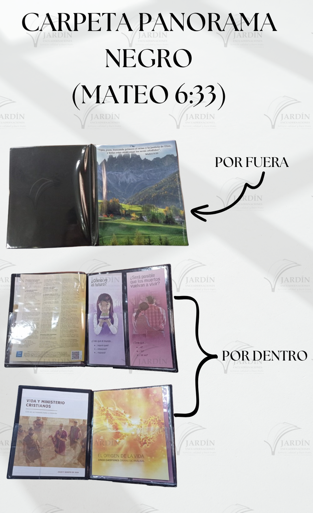 CARPETA PANORAMA C/TEXTOS C/MICA P/TARJETA CALIFORNIA