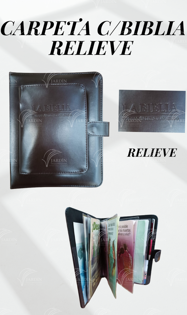 CARPETA CON BIBLIA RELIEVE