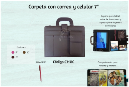 CARPETA CON CORREA Y CELULAR Y TABLET (IND.)
