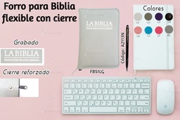 FORRO BIBLIA MEDIANA C/CIERRE PASTA FLEXIBLE GRABADO CALIFORNIA