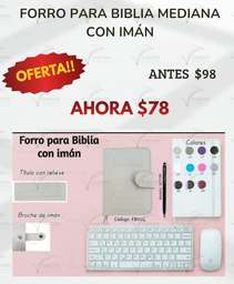 FORRO BIBLIA MEDIANA C/IMÁN RELIEVE