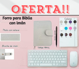 FORRO BIBLIA MEDIANA C/IMÁN RELIEVE