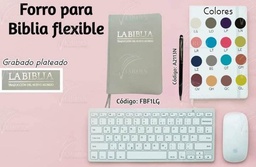 FORRO BIBLIA MEDIANA PASTA FLEXIBLE GRABADO