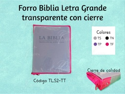 FORRO BIBLIA GRANDE C/CIERRE TRANSPARENTE