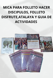 MICA VARIOS (FOLLETO HACER DISCIPULOS, FOLLETO DISFRUTE, ATALAYA, GUIA DE ACTIVIDADES) TRANSPARENTE