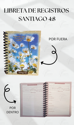 LIBRETA DE REGISTROS DE CASA ENGARGOLADA 35 H. ( 11 X 14 CM)