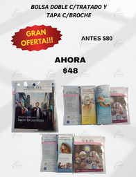 BOLSA DOBLE C/TRATADO Y TAPA C/BROCHE TRANSPARENTE