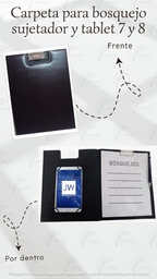 CARPETA BOSQUEJOS C/ SUJETADOR Y TABLET COSIDA RELIEVE SINTÉTICO