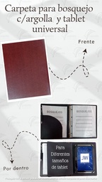 CARPETA BOSQUEJOS C/ARGOLLA Y TABLET UNIVERSAL COSIDA
