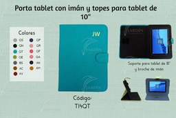 PORTA TABLET C/IMÁN Y TOPES 9"-10" GRABADO JW SINTÉTICO