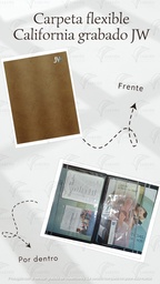 CARPETA FLEXIBLE GRABADO JW CALIFORNIA