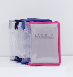 FORRO BIBLIA DE BOLSILLO C/CIERRE TRANSPARENTE INGLÉS