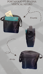 [PT-19 ON] PORTAFOLIO PT-19 DE LONA VERTICAL (29 CM X 27 CM) NEGRO