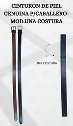 [CINT-6] CINTURÓN DE PIEL GENUINA P/CABALLERO-MOD.UNA COSTURA