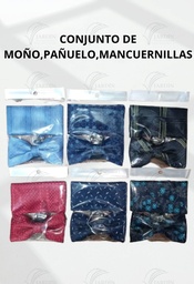 [MANC-03] CONJUNTO DE MOÑO,PAÑUELO,MANCUERNILLAS